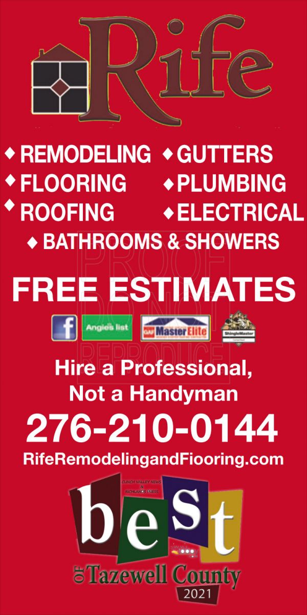 Rife Remodeling and Flooring Best of Tazewell 2021